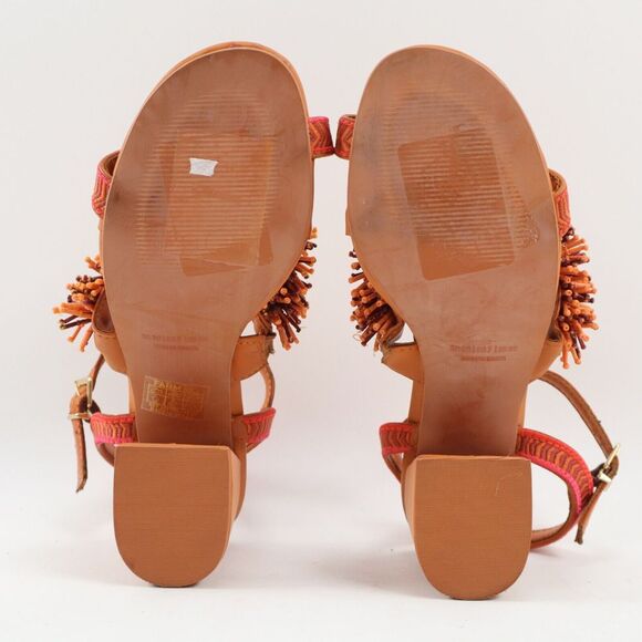 🔥NEW FARM RIO Brown Beaded Heel Sandals 7US/38EU MSRP$185 SHIPS TODAY🔥 - Picture 6 of 11